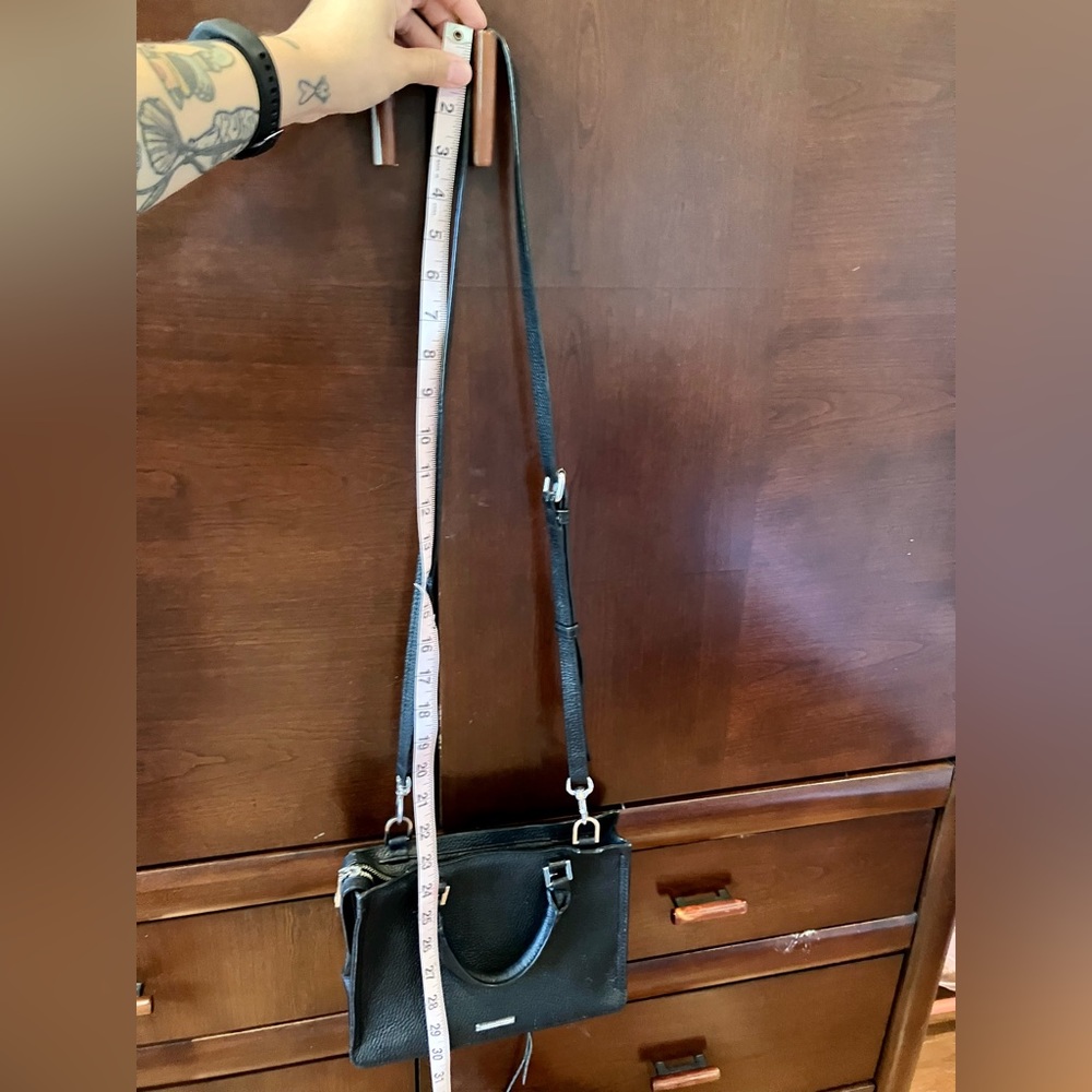 Rebecca Minkoff Black crossbody with double handles and long strap